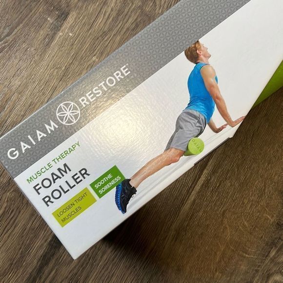Gaiam Restore Muscle Therapy Foam Roller 18" W How To DVD Total Body New In Box - Picture 4 of 7